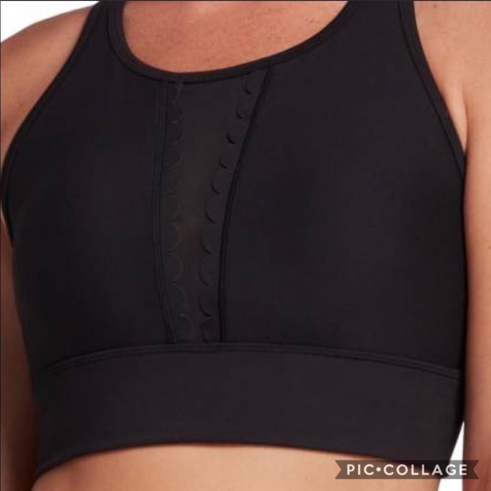 Calia sports bra mesh scallop black small gym workout